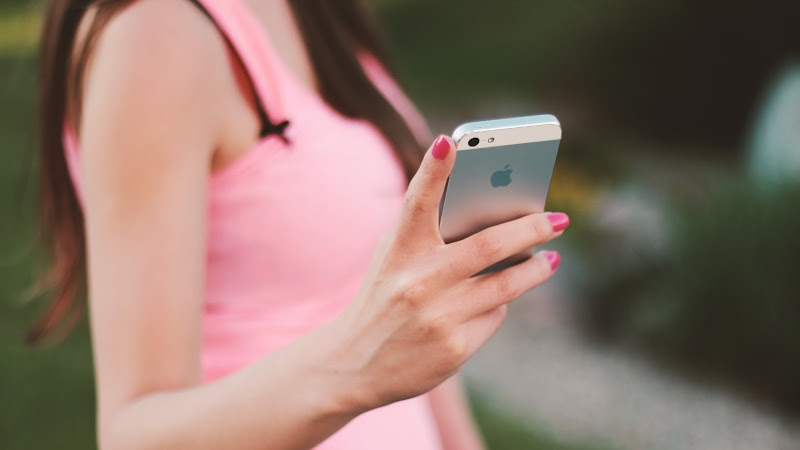 Girl with the iPhone 5