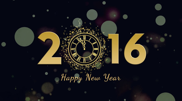 2016 Happy New Year Black Back Ground Images