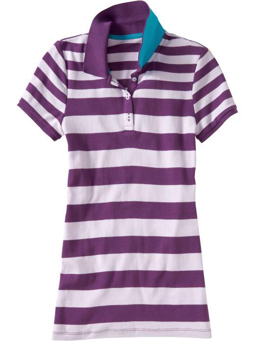 Pink Tie SHOP Old Navy Women's Contrasting Collar Polos