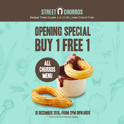 Street Churros Malaysia Buy 1 Free 1 Opening Special Promo