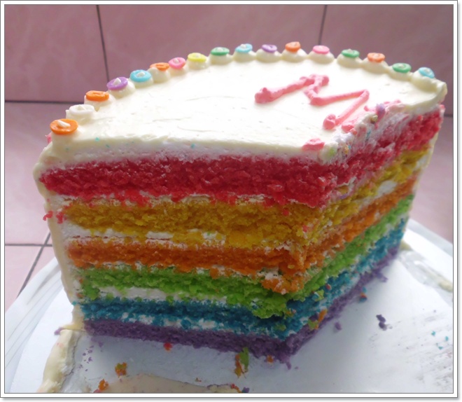 Life Is Sweet: Resepi : Rainbow cake