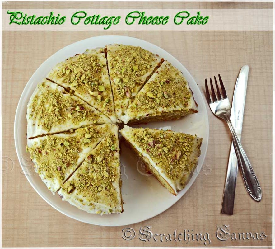 Pistachio Cottage Cheese Cake No Butter No Oil Healthy Baking