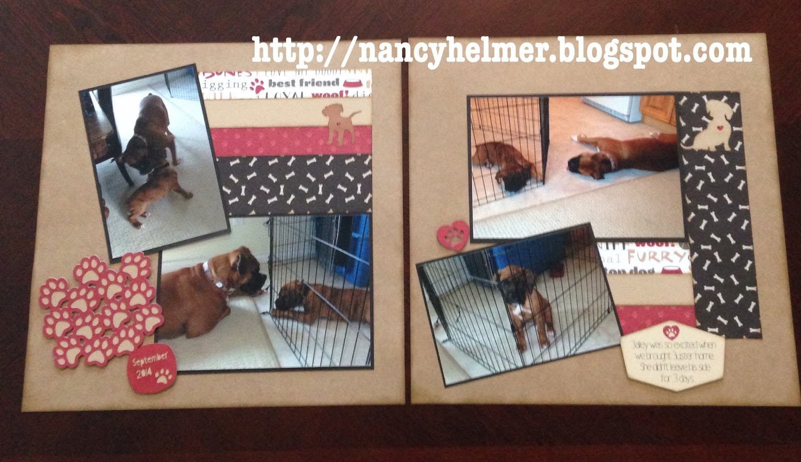 Nancy's Scrappin' and Stamps Layout for National Dog Day with CTMH