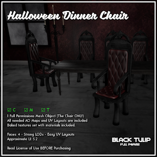 [Black Tulip] Mesh - Halloween Dinner Chair