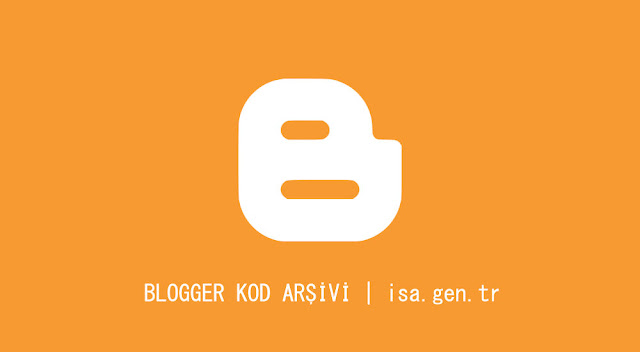 blogger kodları