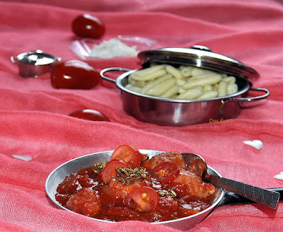 Cavatelli mit Polpette in Tomatensoße