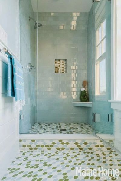 sea glass inspired bathroom tiles