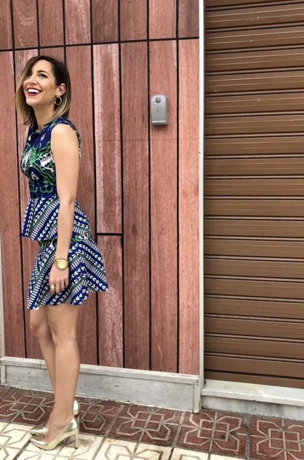 Fitness And Chicness-Vestido estamapado azul y verde-Vestido y Tacon-9