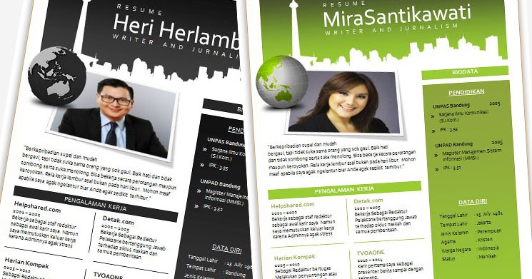 template cv kreatif unik dan menarik format docx word part 3 download template cv kreatif word