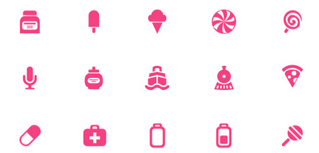 200 free icons with 3 different sizes