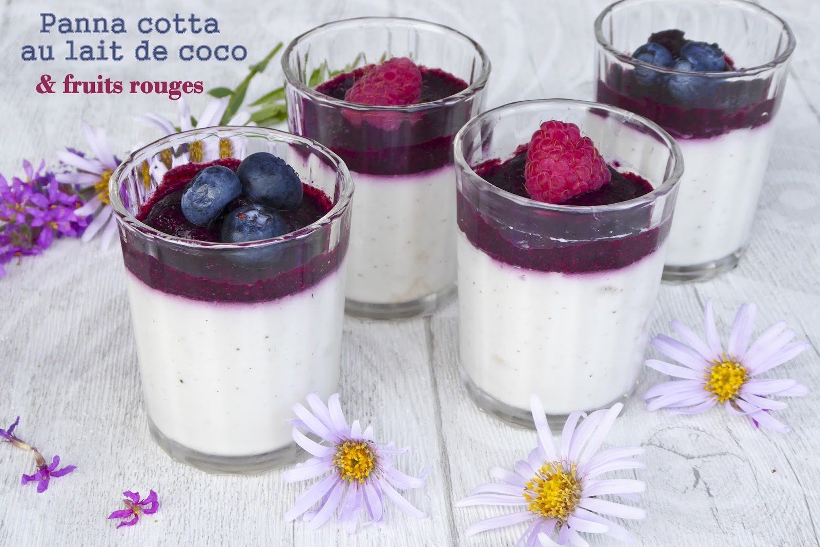 Panna cotta au lait de coco et fruits rouges