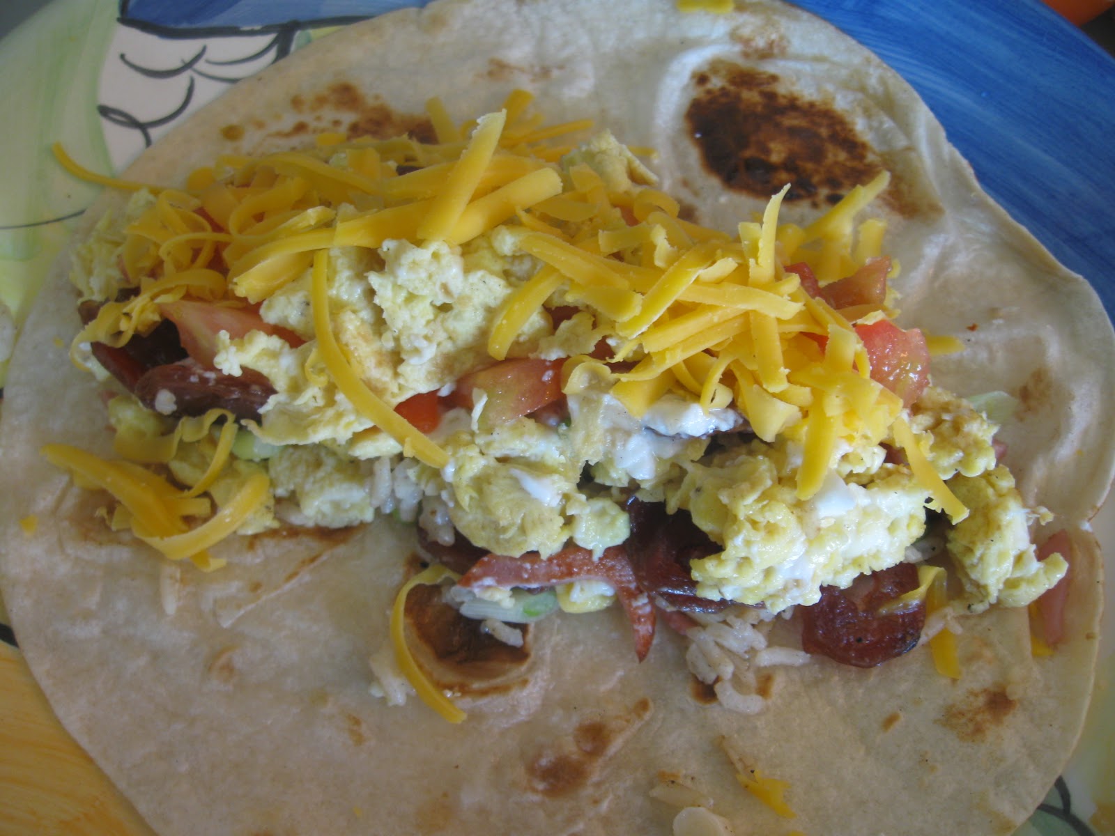 My Culinary adventures My Breakfast Burrito with a Filipino flair