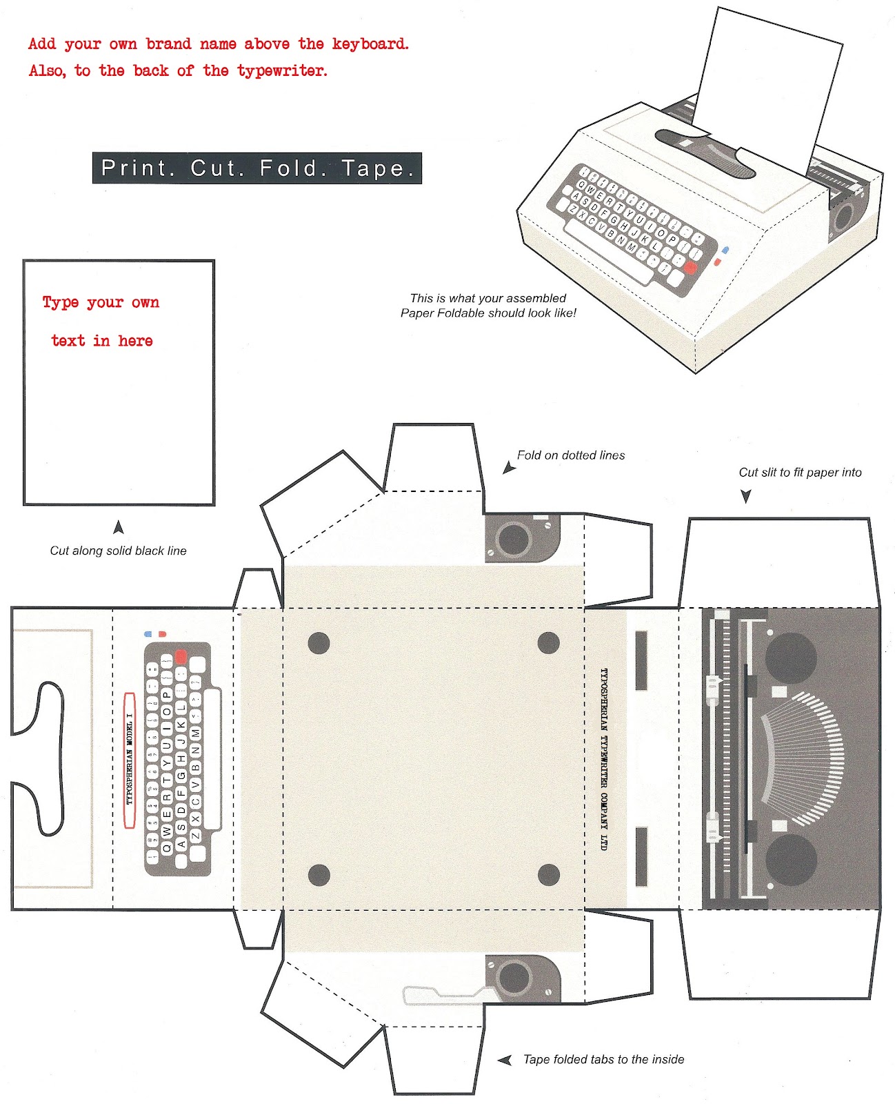 oz.Typewriter: Making Paper Typewriters