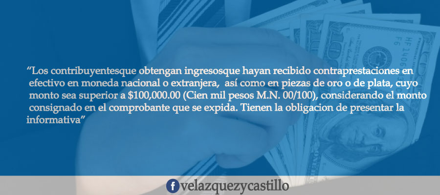 informativa de operaciones mayores a 100 mil pesos informativa sat