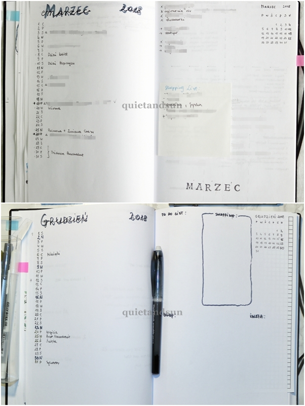 Monthly Log spread idea for bullet journal