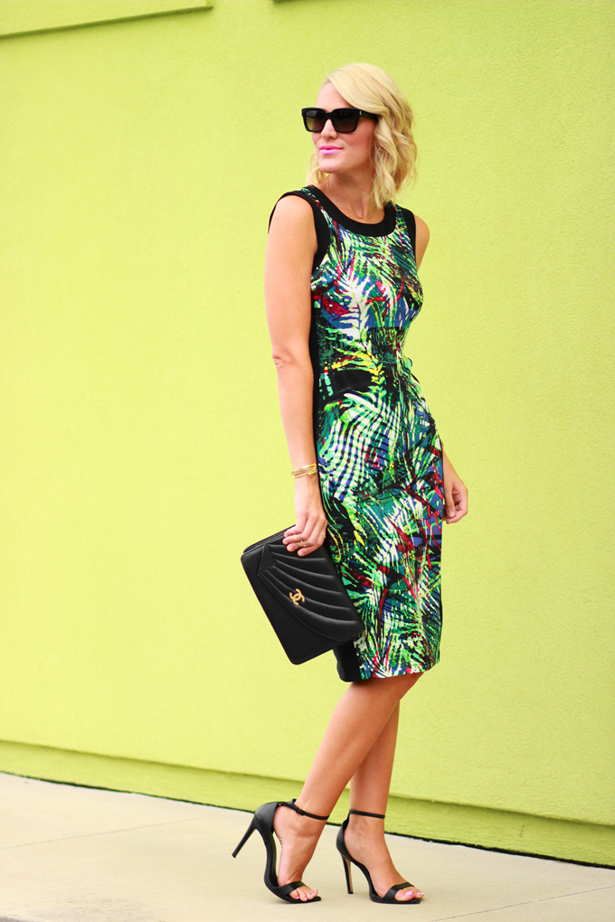 Belle de Couture: Palm Print Sheath Dress
