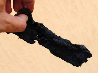 A slightly burned pork strip A slightly burned pork strip
