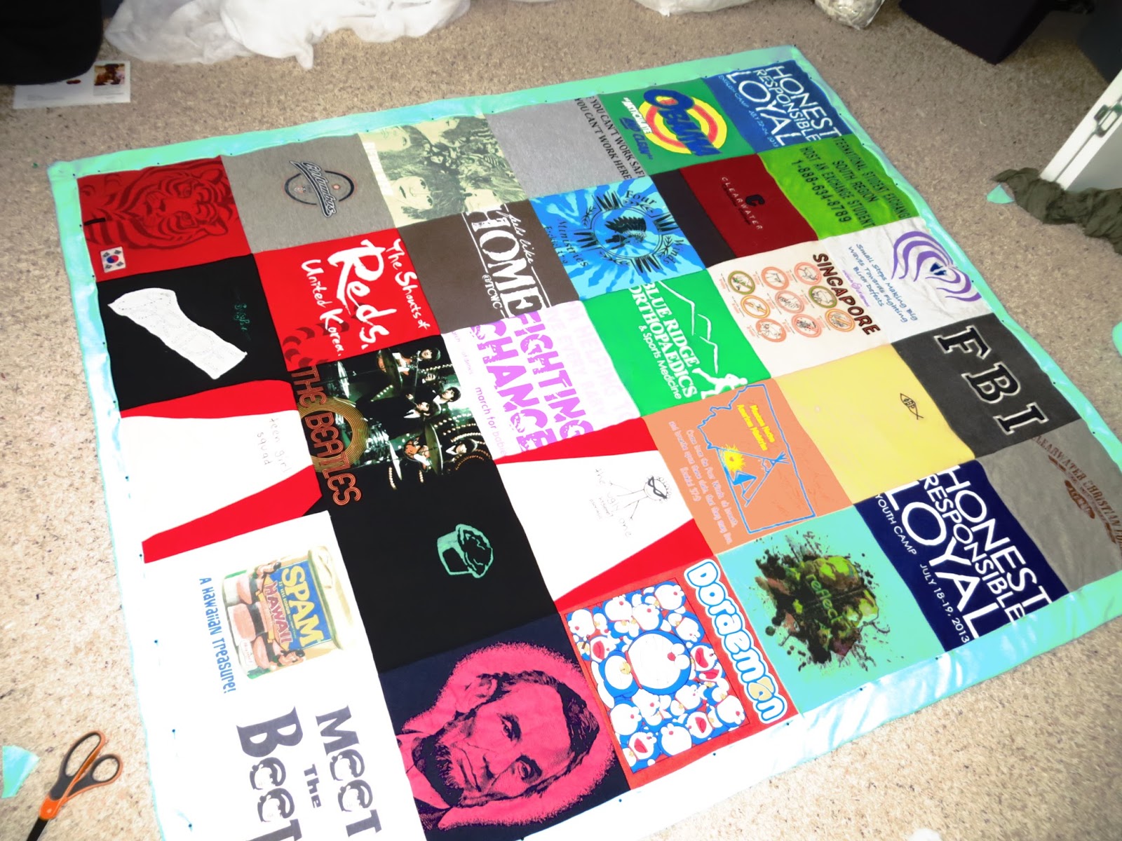 The Confident Journal: Refashioning: T-Shirts into a Quilt