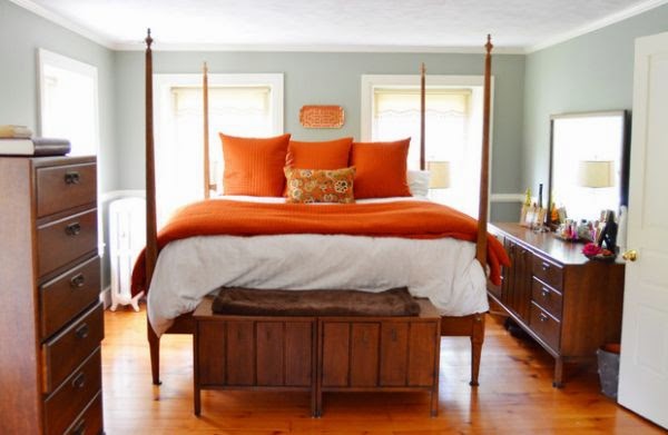 Dormitorios en marrón y naranja - Ideas para decorar dormitorios