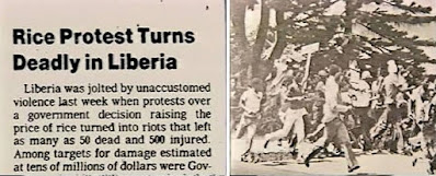 Matthews and PAL called for a peaceful demonstration in Monrovia, and on April 14, 1979 to march on the Executive Mansion to protest the proposed price rise. Matthews and PAL called for a peaceful demonstration in Monrovia, and on April 14, 1979 to march on the Executive Mansion to protest the proposed price rise.