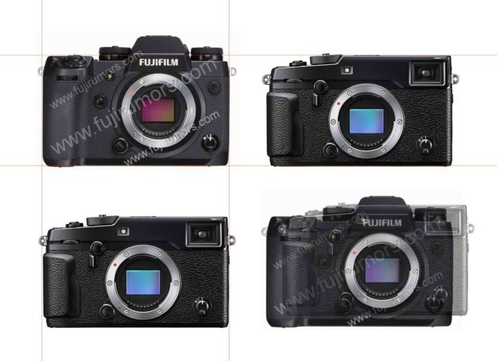 Сравнение габаритов Fujifilm X-H1 с другими камерами