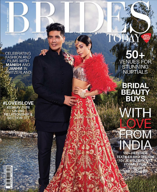 Manish and Jahnvi on the Cover of Brides Today October 2018 Issue