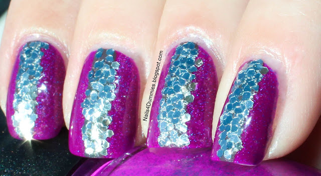 China Glaze Flying Dragon glitter mani