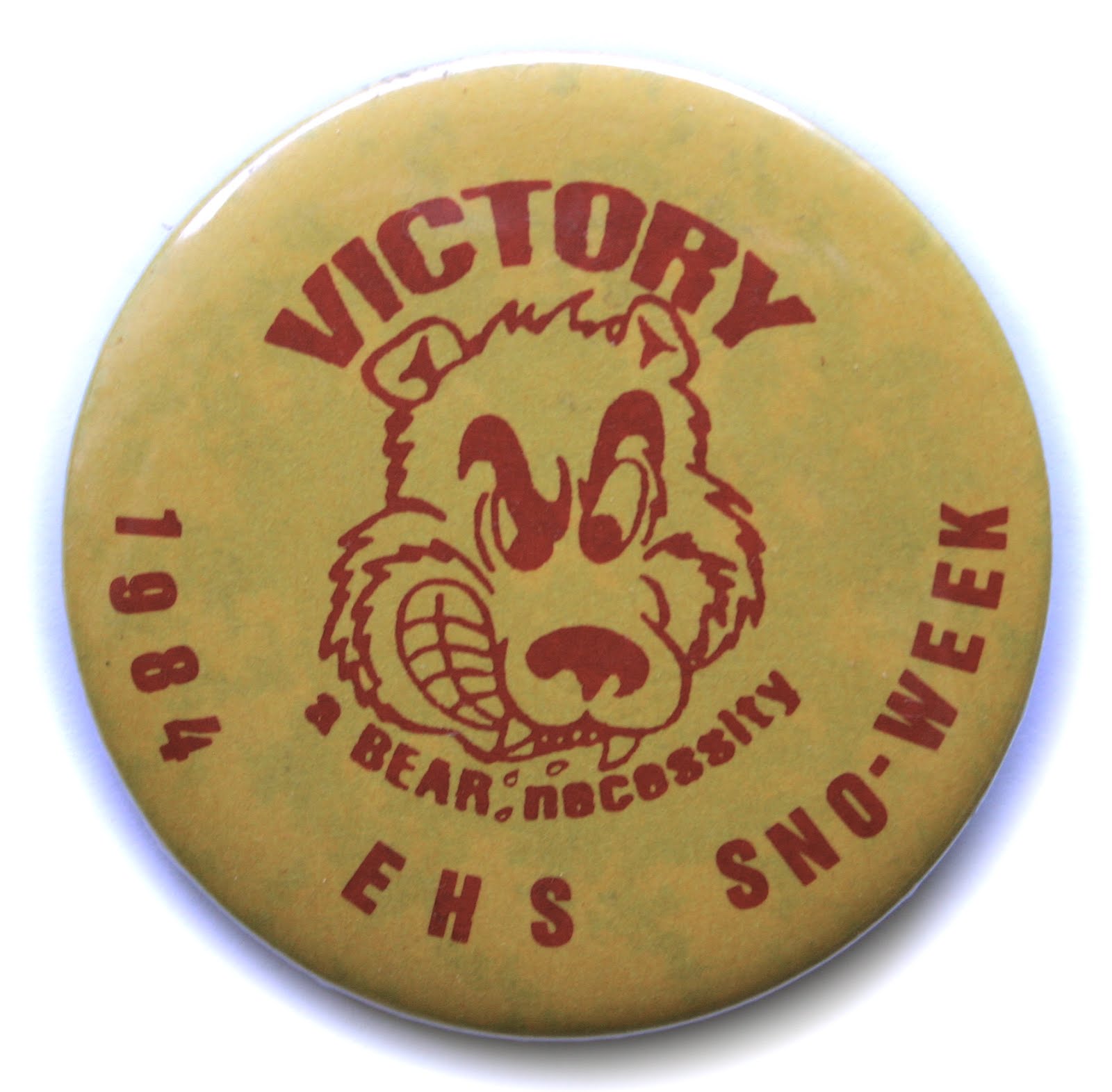 Visions of Minnesota 1984 Eveleth High School EHS SnoWeek Button
