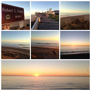 A sunset stroll at the beach in Carlsbad