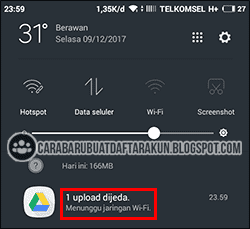 tidak bisa upload folder ke google drive