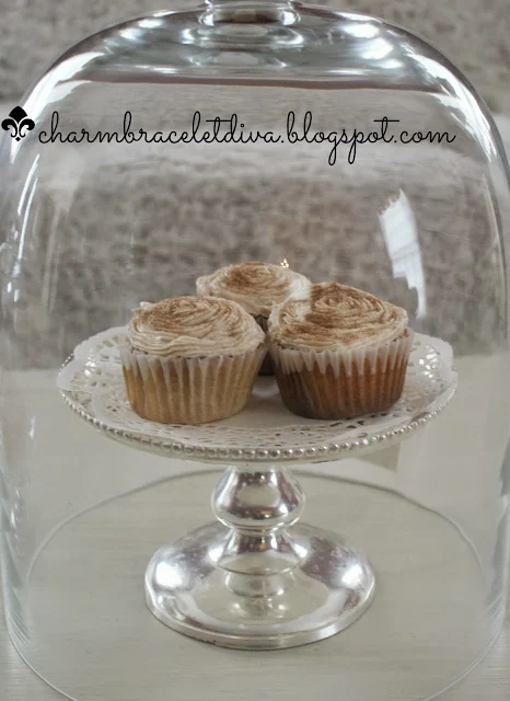 churro cupcakes in cloche charm bracelet diva at home