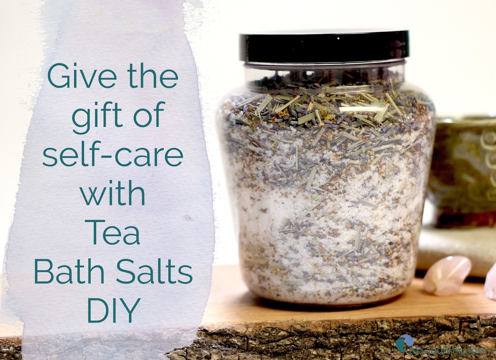 Create a gift or use up your tea stash with this Tea Bath Salts DIY. A quick and easy self-care gift for your loved ones on Valentines Day or anytime.