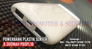 Barang Promosi Powerbank Plastik Senter 8.000mAh P80PL18