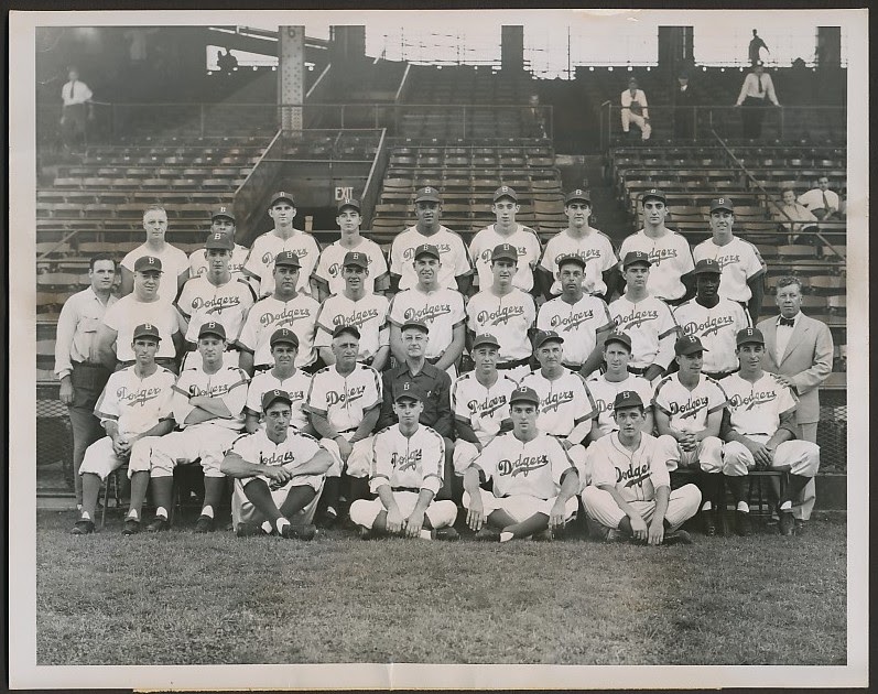 the design morgue: 1949 Brooklyn Dodgers team photo showing satin uniforms