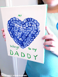 craft diy father thumbprint fathers canvas daughter gift creative daddy candy heart