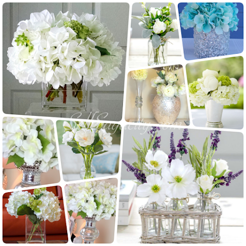 White Flowers in Glass Vases Deco Ideas