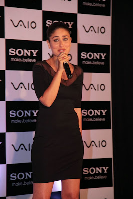 Kareena Kapoor In Black See-through Dress At The Launch Of Sony Vaio