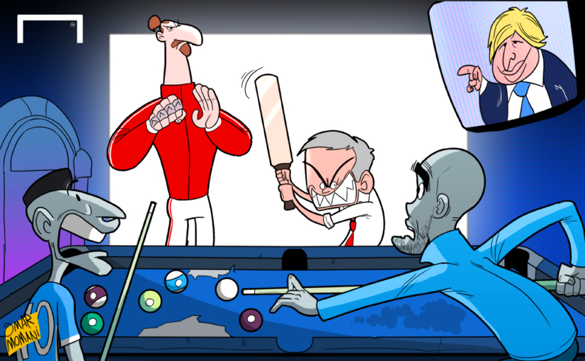 Omar Momani Cartoons Ibrahimovic Mourinho Teamed Up To Face Guardiola