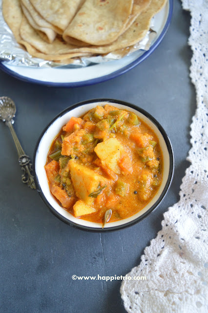 Mixed Vegetable Gravy | Mixed Vegetable Kurma