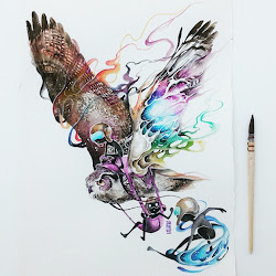 watercolor amazing painting luqman mr mulyono dessin reza editions drawing sketch aquarelle hibou artist random arts paintingvalley chouette