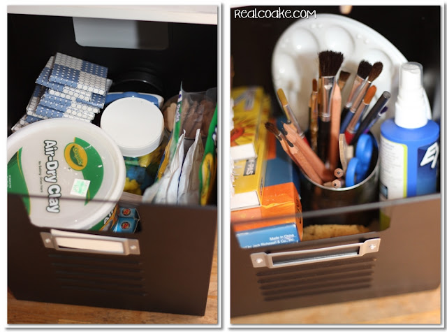 Homeschool organization ideas for organizing all the books and supplies in shelves in the living room. #Organizing #Homeschool #RealCoake