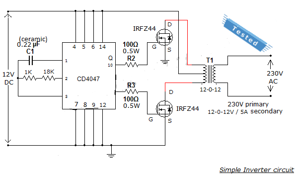 Dc To Ac Power Inverter Circuit Diagram