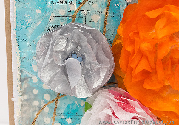 Layers of ink - Tissue Paper Flower Class, Skillshare DIY Flower Series, by Anna-Karin.