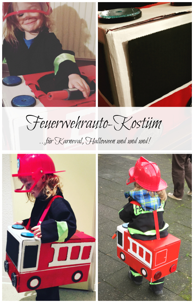 Feuerwehrauto Kostüm für Karneval, Halloween oder einfach so. Mit Anleitung! - www.kugelfisch-blog.de