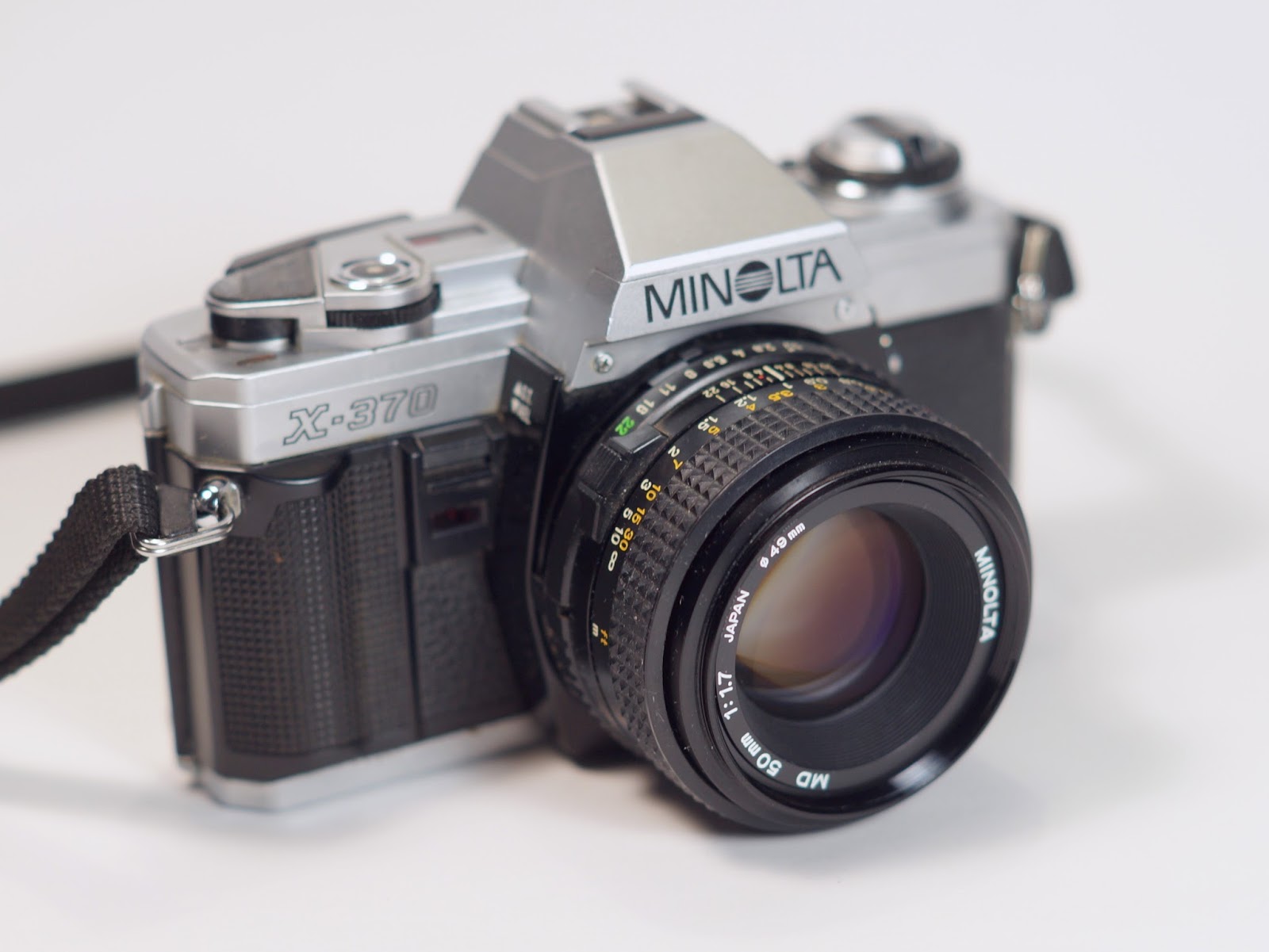 Minolta X-370 35mm Manual Film Camera with MD 50mm f/1.7 Lens