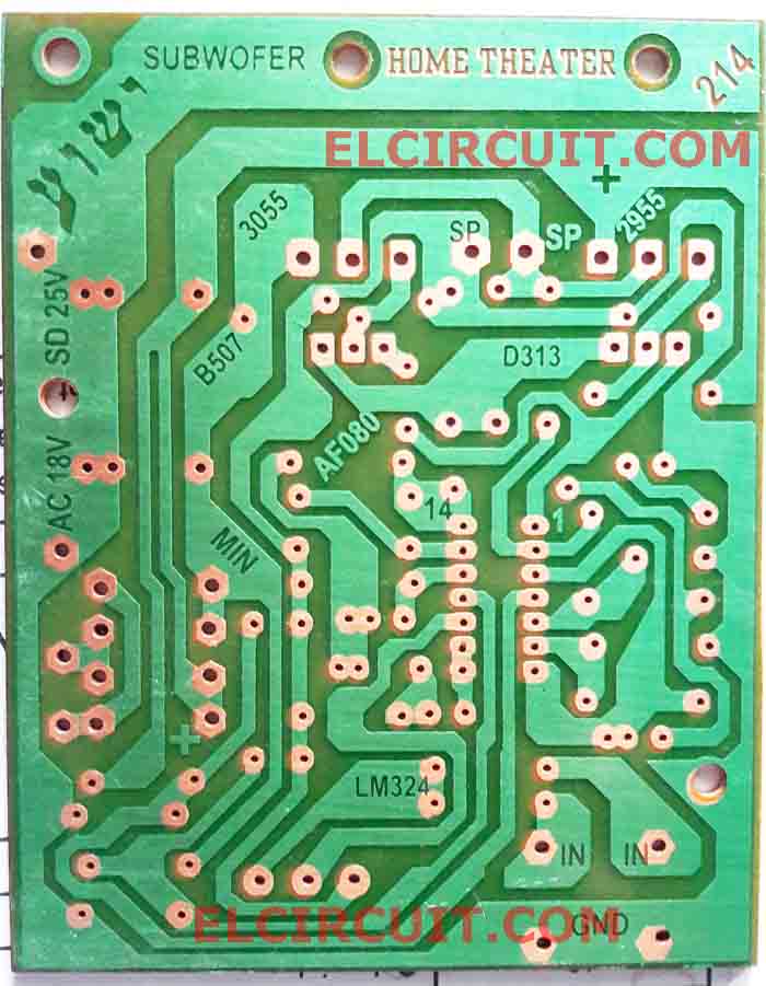 Subwoofer Home Theater Power Amplifier - Electronic Circuit