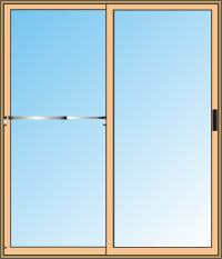 sliding glass door with Lockking Security Bar