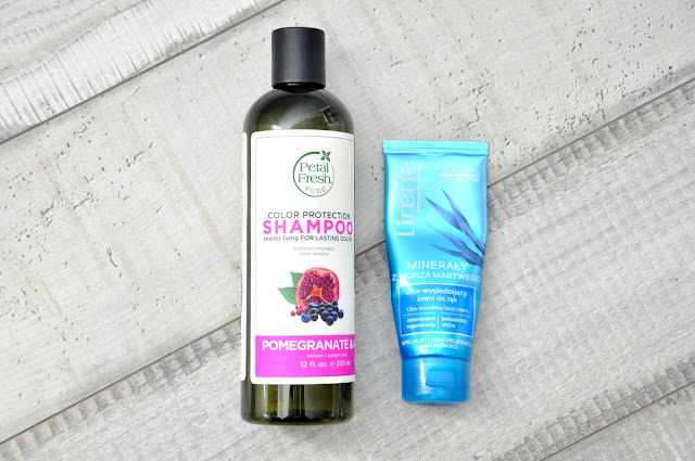 szampon do włosów petal fresh color protection shampoo, krem do rąk lirene minerały z morza martwego
