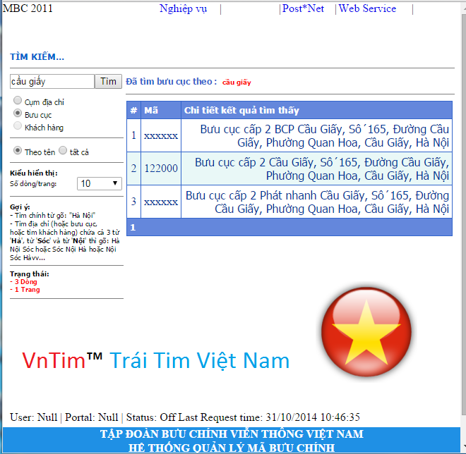 Zip Postal Code (Mã bưu chính) 64 tỉnh thành Việt Nam là gì ? Kiếm