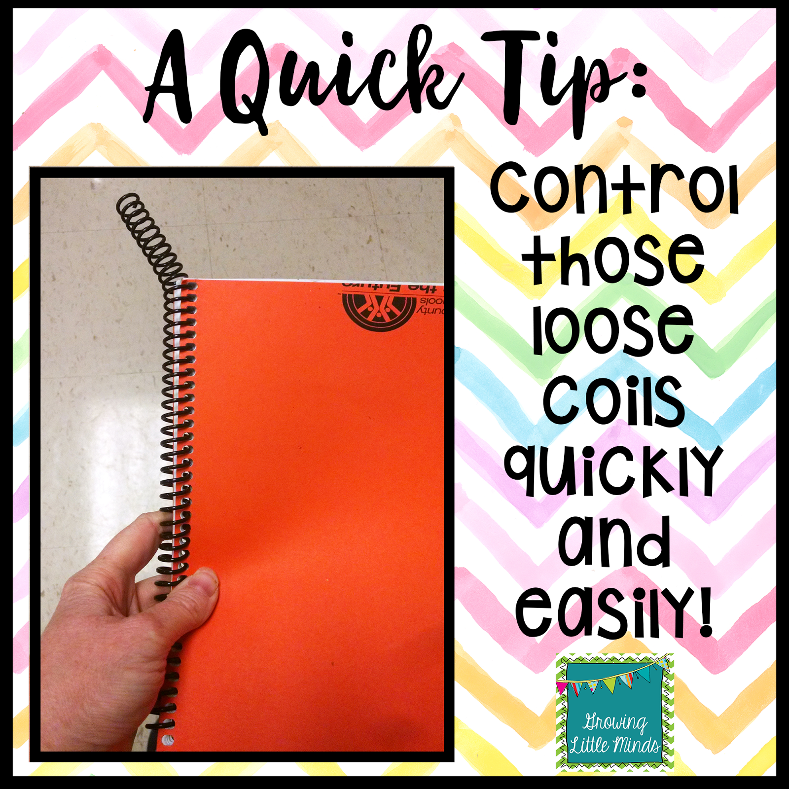 Growing Little Minds A Quick Tip Control Loose Notebook Coils!